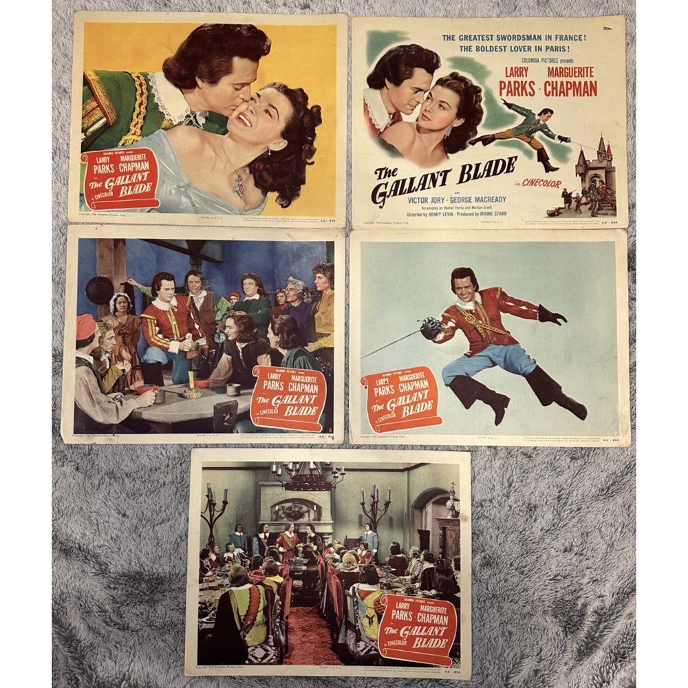 The Gallant‎ Blade (1948) Lobby Cards Lot of 5 w/ Title Card — Columbia